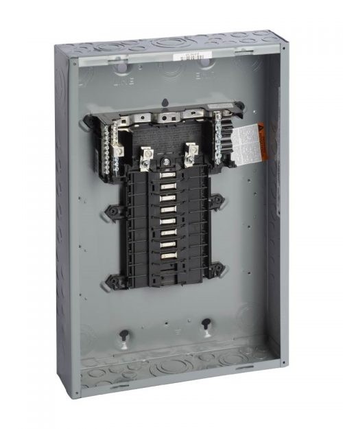 Caja con interior para centro de carga de 16 polos. 100 A. Monofásico. Con interruptor principal