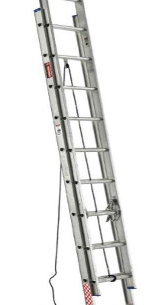 ESCALERA EXT ALUMINIO   TIPO II, 24 PELDAÑOS  CAPACIDAD 18.4 KG  ALTURA MAX DE TRAB 6.40M
