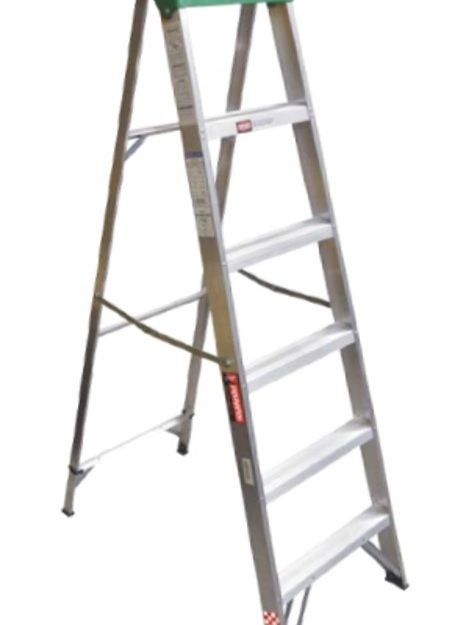 ESCALERA TIJERA ALUMINIO 2 PELDAÑOS  MAS  BASE  ALTURA 0.91