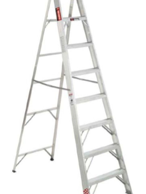 ESCALERA TIJERA DE ALUMINIO 4 PELDAÑOS  MAS  TAPA RANURADA