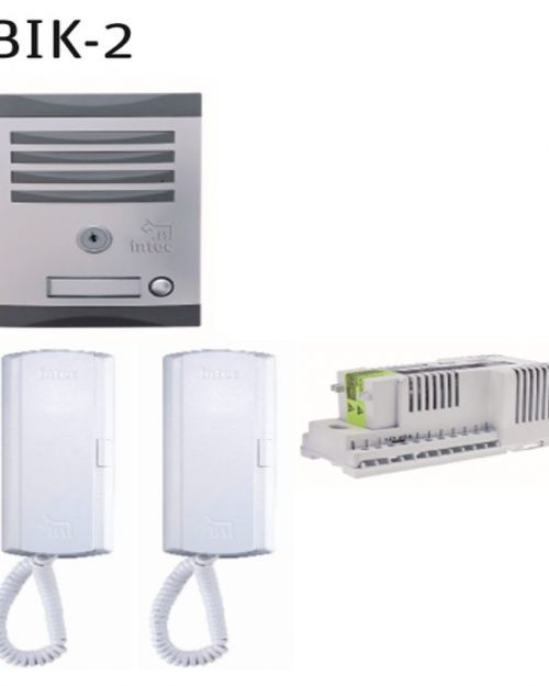 KIT DE INTERFON FRENTE DE EMPOTRAR 2 TEL INTEC