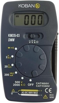KMDS 03 MULTIMETRODE BOLSILLO RESOLUCION 2.00 CUENTAS CATI600V CATII300V   TEMPER