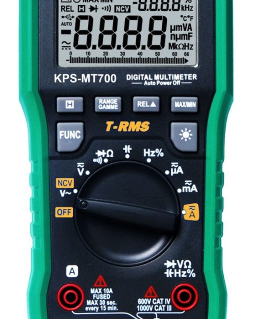 MULTÍMETRO 1000V VOLT AC/DC, CORRIENTE AC/DC, TRMS, NCV, CONEXIÓN USB