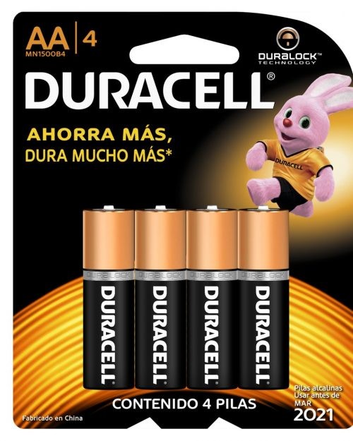PILA ALCALINA TAMAÑO “AA” MCA DURACEL