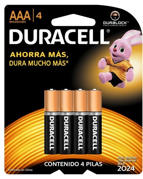 PILA ALCALINA TAMAÑO AAA MCA DURACEL