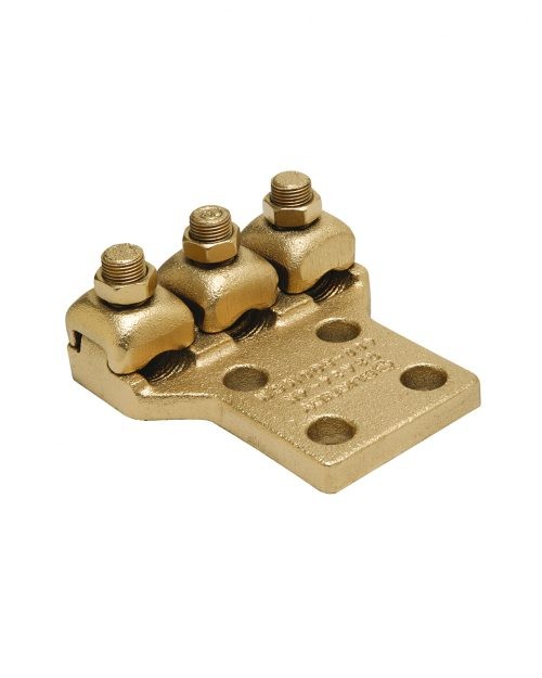 Zapata Terminal 3 Cables Mismo Cal. Super. Plana Cal. Con. 3/0 A 4/0 Burndy