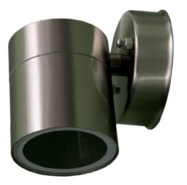 CANIS CILINDRO ACERO INOX SENCILLO  1XGU10 IP44