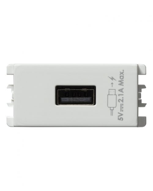 CARGADOR USB 1 MOD BLANCO S26 | Simon 26 | CODIGO 2601097-030