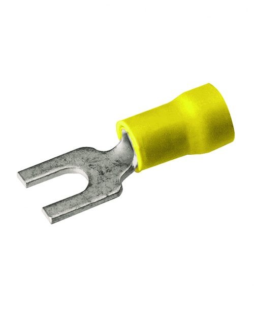 Zapata Terminal Espada Ais. De Vinilo Amar. Tor. 3/16 Cal. 12-10 Awg Burndy