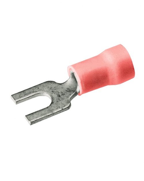 Zapata Terminal Espada Ais. De Vinilo Rojo Tor. 5/32 Cal. 22-16 Awg Burndy