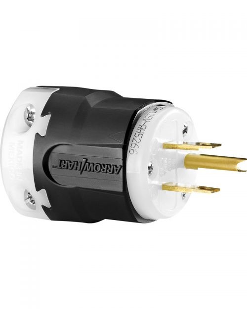 CLAVIJA ENTRADA RECTA DIAMETRO CABLE 6.3-16.7MM, 2P3H 15A 125VCA NEMA 5-15 ARROW HART
