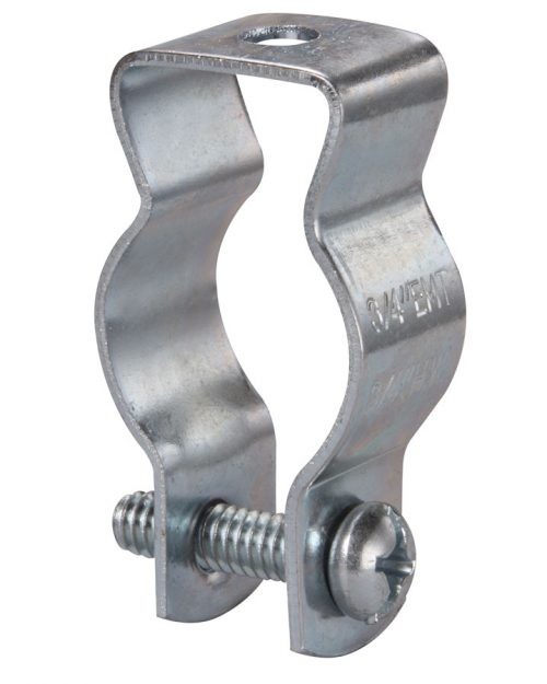 CLIP TIPO O DE 3/4 PARA CONDUIT EMT O IMC PARA VARILLA ROSCADA DE 1/4 Y 3/8 DE ACERO ELECTROGALVANI