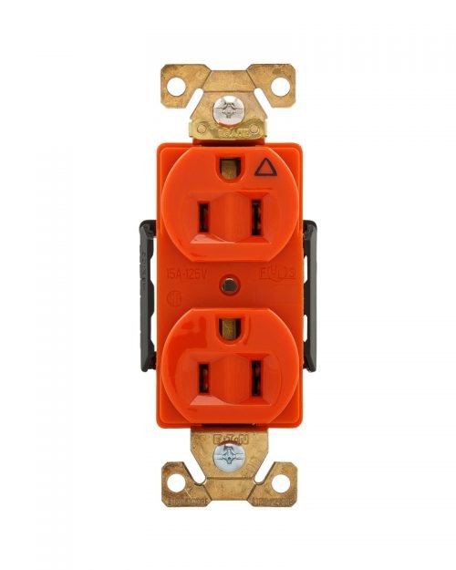 AHIG5262RN | CONTACTO DUPLEX, TIERRA AISLADA 15A 125V COLOR NARANJA | ARROW HART